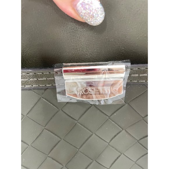 Rosetti Handbag Olive Green Shoulder Strap Silver Metal Hardware Top Zip, Snaps - Picture 2 of 16